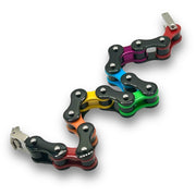 Rainbow LGBTQIA+ Pride Stainless Steel Bike Chain Bracelet