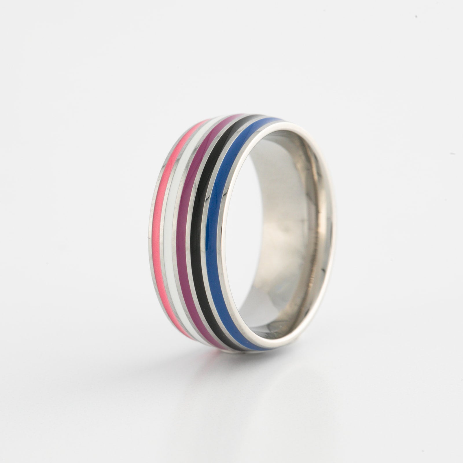 Gender Fluid Stainless Steel Pride Ring