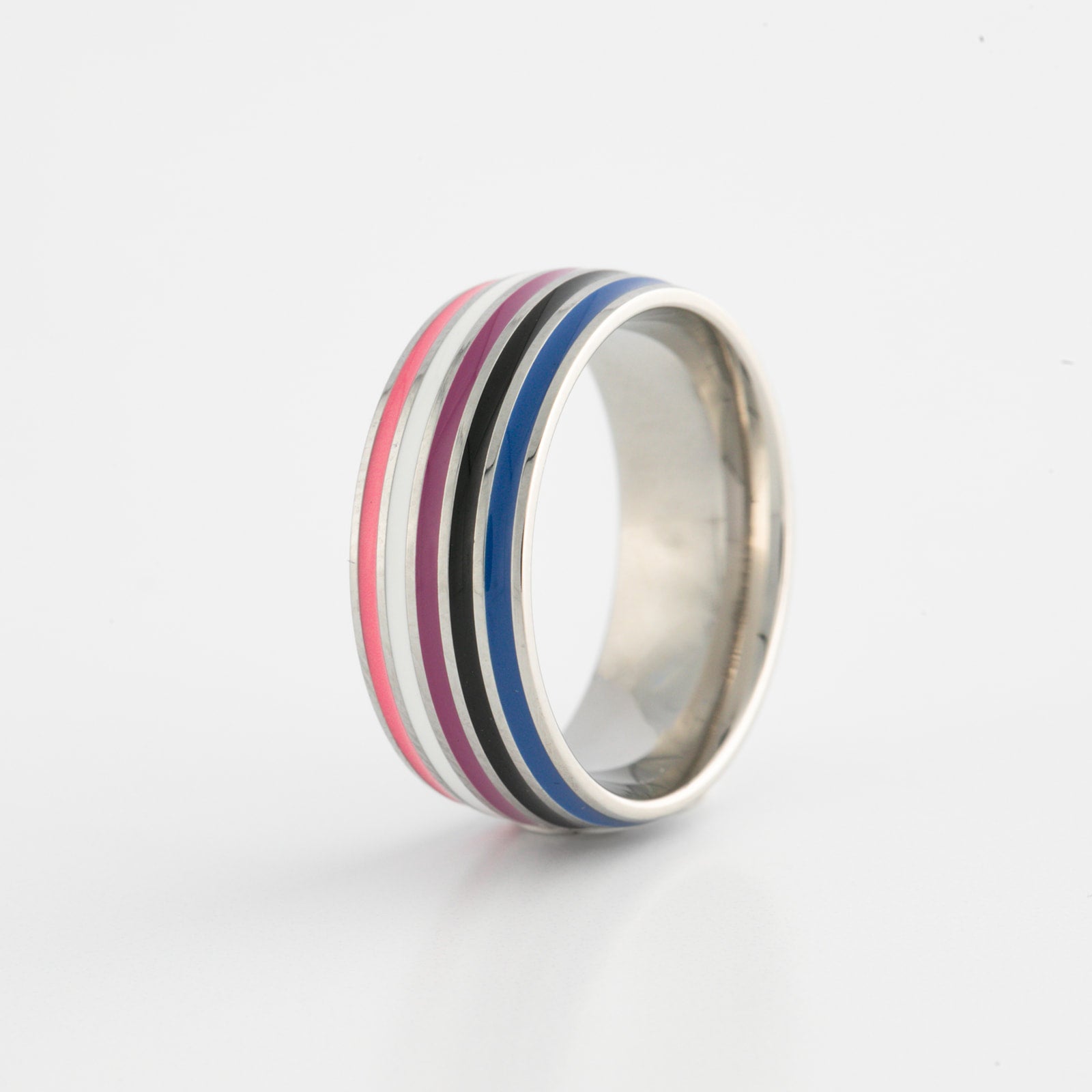 Gender Fluid Stainless Steel Pride Ring