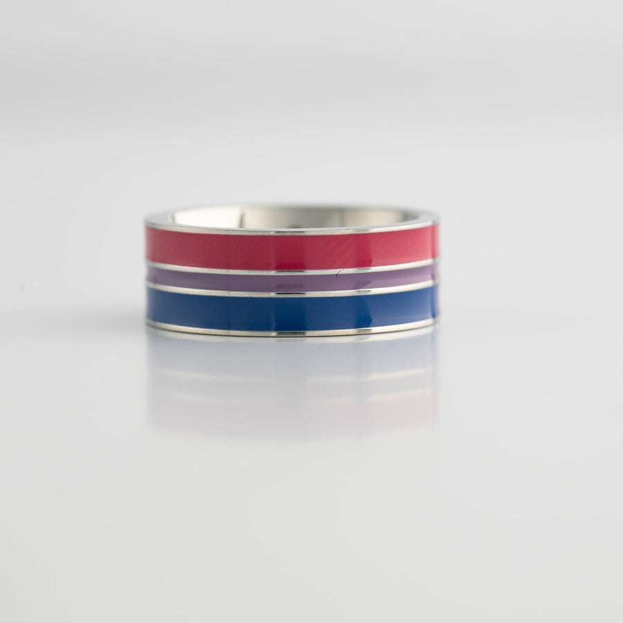 Bisexual Pride Stainless Steel Ring
