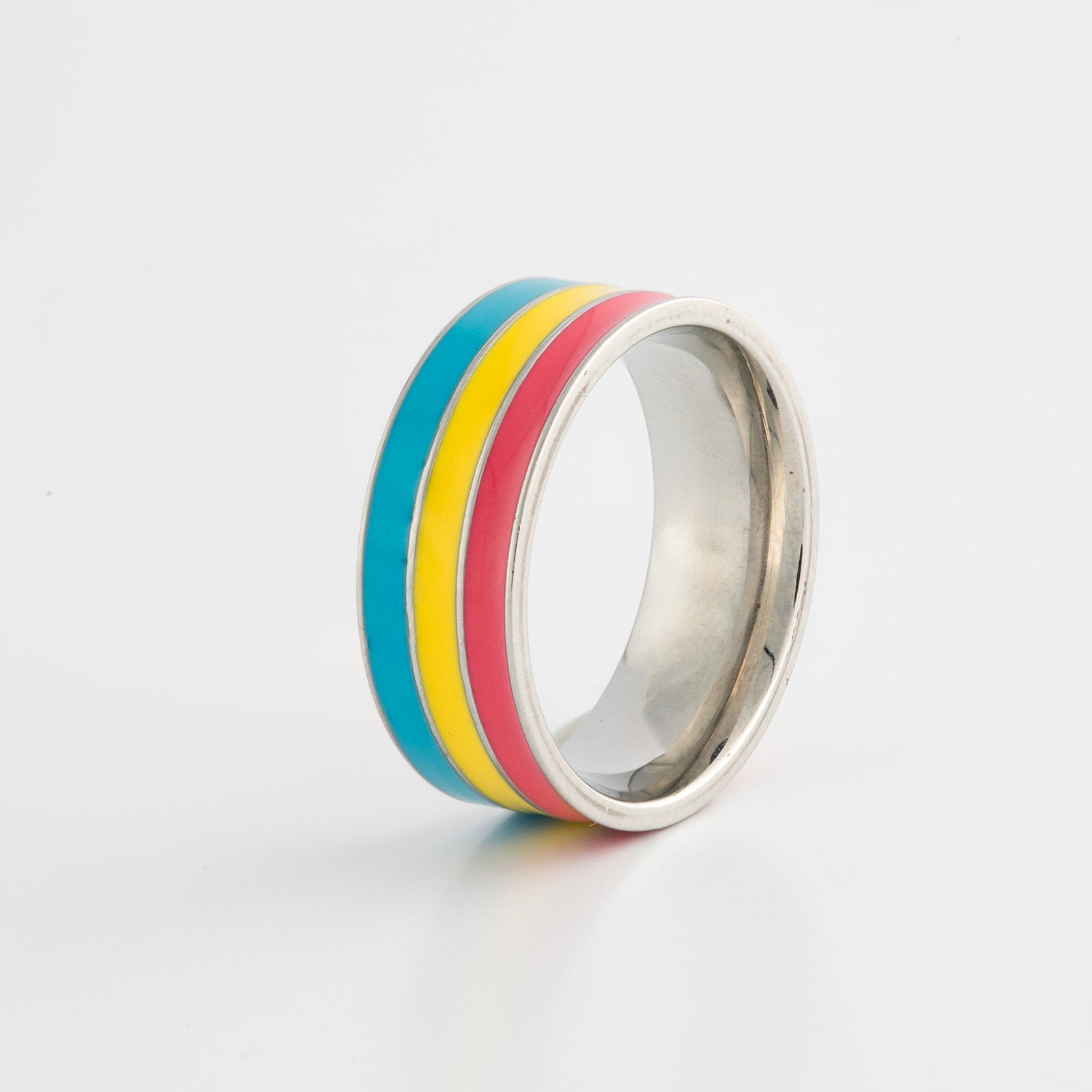 Pansexual Pride Stainless Steel Ring