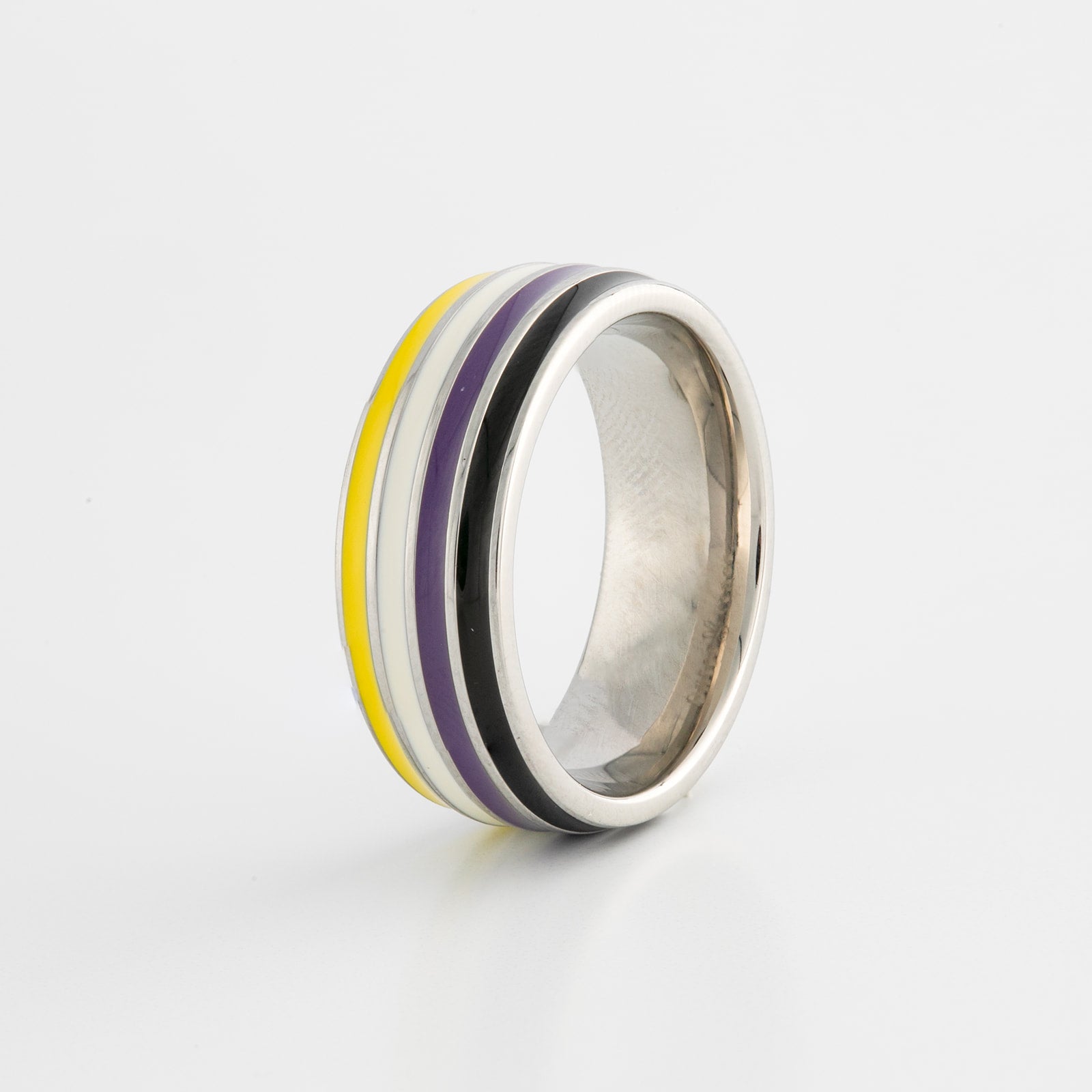 Non-Binary Pride Stainless Steel Ring