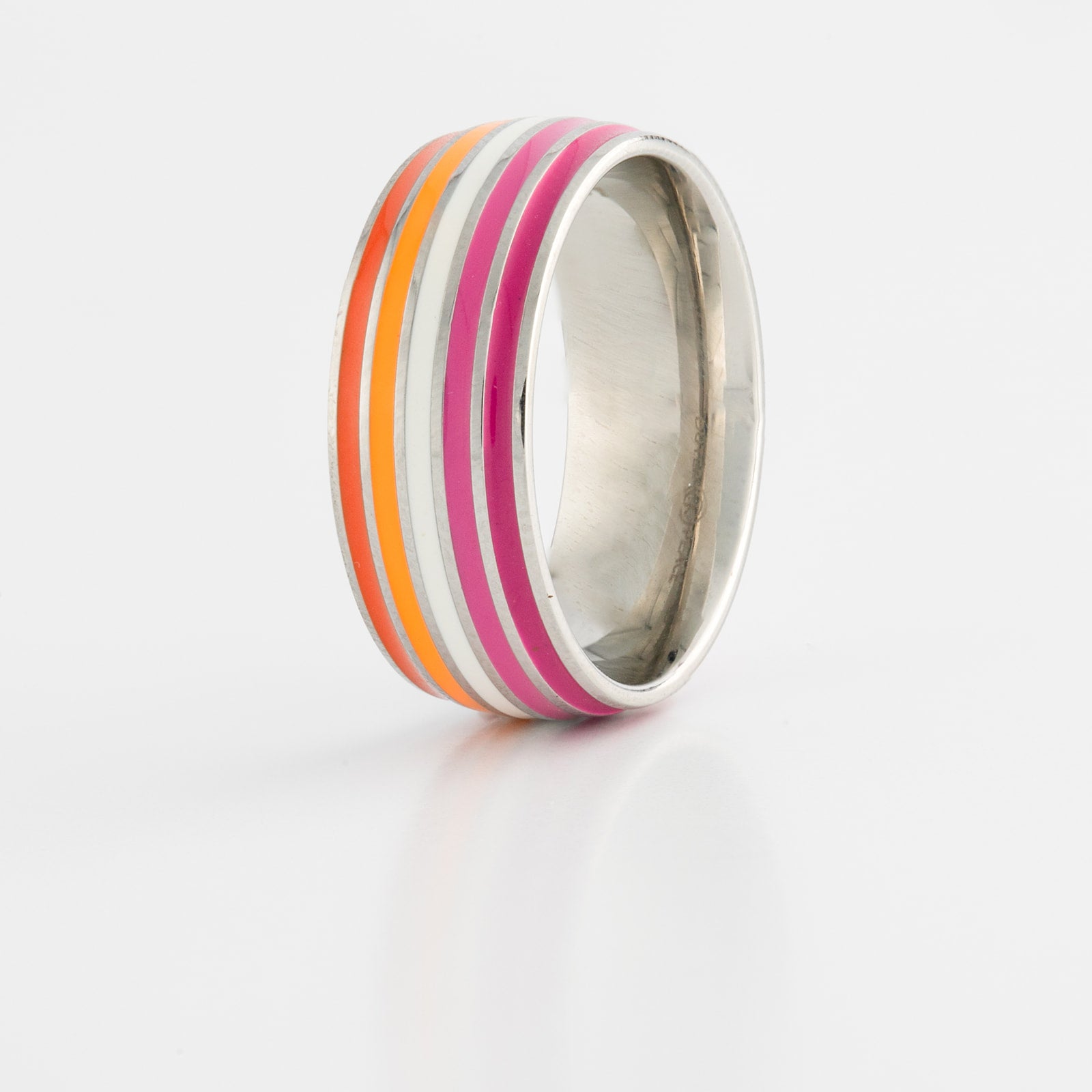 Lesbian Pride Ring Stainless Steel