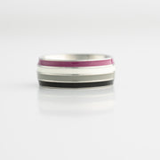 Asexual Pride Stainless Steel Ring