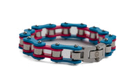 Trans Pride Stainless Steel Bike Chain Bracelet