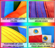 Philly Rainbow Pride Flag 3' x 5'