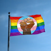 Resist Fist Trans Pride Flag