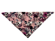 Halloween Floral Skull Pink Bandana