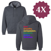 'Kindness Is' Pride Full Zip Fleece