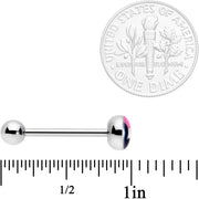 Pink Blue White Transgender Pride Logo Barbell Tongue Ring