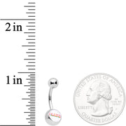 Rainbow Text Gay Pride Belly Ring