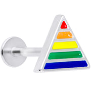 16G 5/16  Rainbow Pride Triangle Labret Monroe Tragus