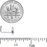 20G 5/16 Rainbow Gay Pride Peace Sign L-Shaped Nose Ring