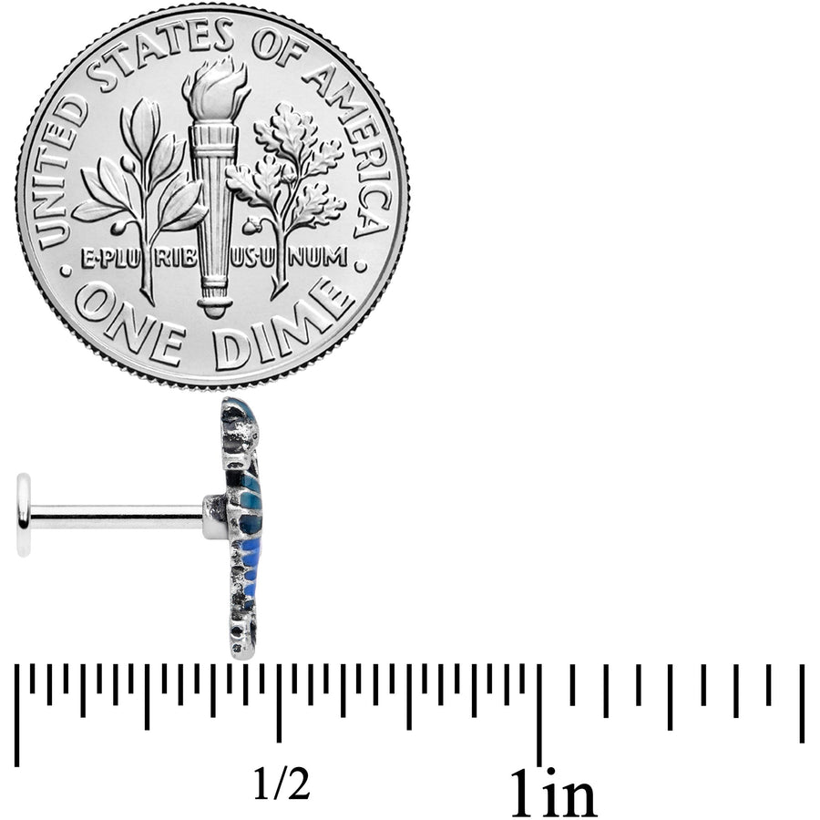 16G 5/16 Nautical Seahorse Labret Monroe Tragus