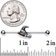14G Broom Witch Hat Halloween Industrial Barbell 38mm