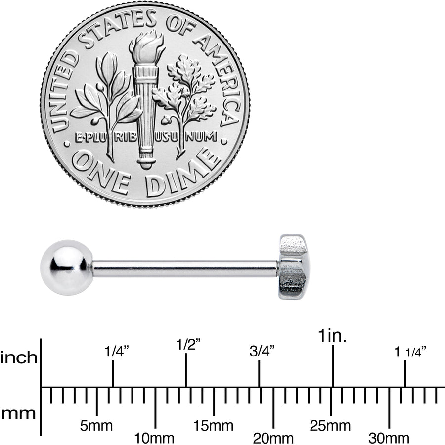 Simple Star Top Barbell Tongue Ring