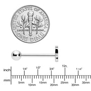 Clear CZ Gem Understated Hamsa Hand Barbell Tongue Ring