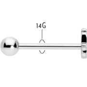 Clear CZ Gem Understated Hamsa Hand Barbell Tongue Ring