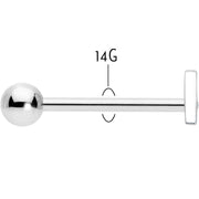 Clear Gem Double Triangle Barbell Tongue Ring