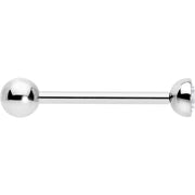 Clear CZ Gem ASTM F-136 Implant Grade Titanium Threadless Barbell Tongue Ring