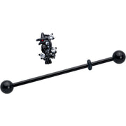 14G Clear CZ Gem Black Raven Witch Industrial Barbell 38mm