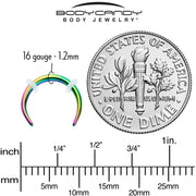 16G 5/16 Rainbow Pincher Crescent Taper