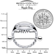 14G 9/16 Shark Bite Nipple Shield Set