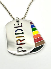Inclusive Pride Stainless Steel Dog Tag