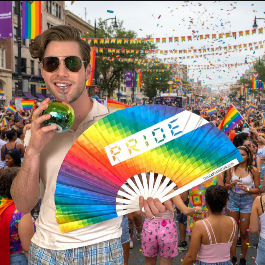 Pride Rainbow Fan