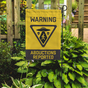 Alien Abduction Warning Garden Flag