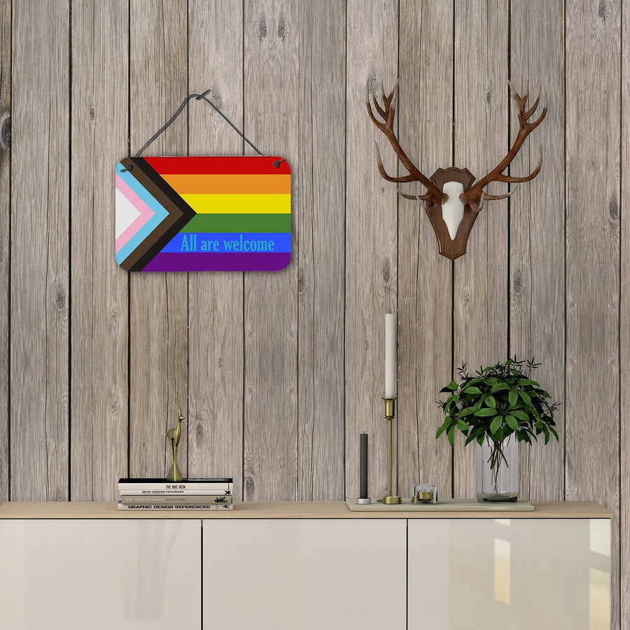 Progress Pride All are Welcome Wall or Door Hanging Prints