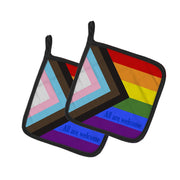 Progress Pride All are Welcome Pot Holders - Set of 2 - Heat-Resistant Kitchen Essentials