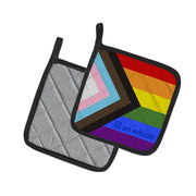 Progress Pride All are Welcome Pot Holders - Set of 2 - Heat-Resistant Kitchen Essentials