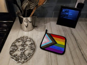 Progress Pride All are Welcome Pot Holders - Set of 2 - Heat-Resistant Kitchen Essentials
