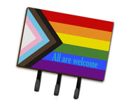 Gay Pride Progress Pride All are Welcome Leash or Key Holder