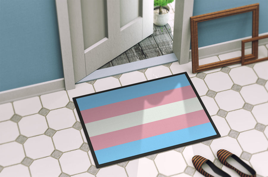 Transgender Pride Doormat - 24x36 Decorative Floor Mat – Indoor/Outdoor Rug with Artistic Flair