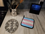 Transgender Pride Pot Holders - Set of 2 - Heat-Resistant Kitchen Essentials