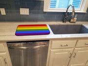 Gay Pride Dish Drying Mat – Absorbent, Artistic Kitchen Essentials