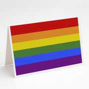 Gay Pride Greeting Cards -  Blank Note Cards – 8-Pack of Artist-Designed Cards with Envelopes
