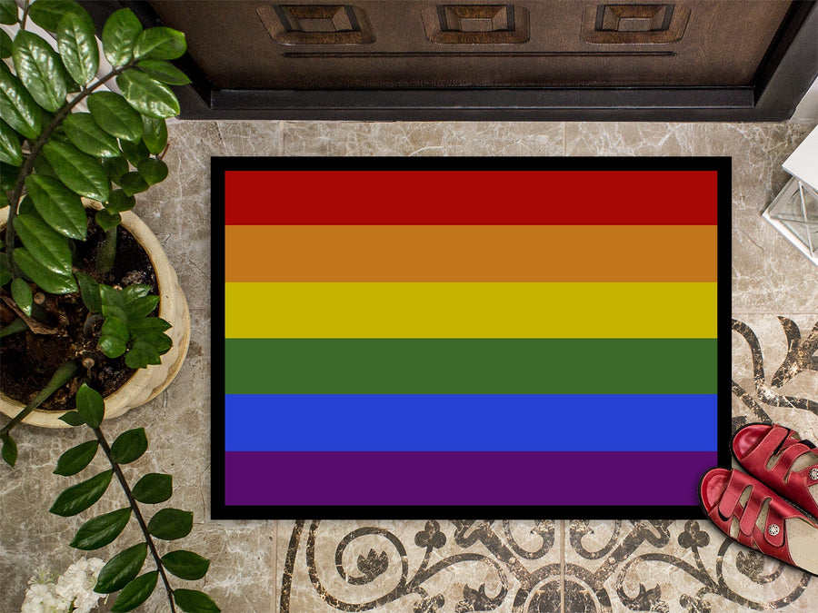 Gay Pride Doormat - 18x27 Decorative Floor Mat – Indoor/Outdoor Rug with Artistic Flair