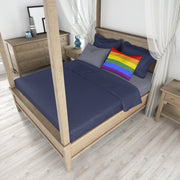 Pride Fabric Standard Pillowcase – Artistic Decorative Front, White Back