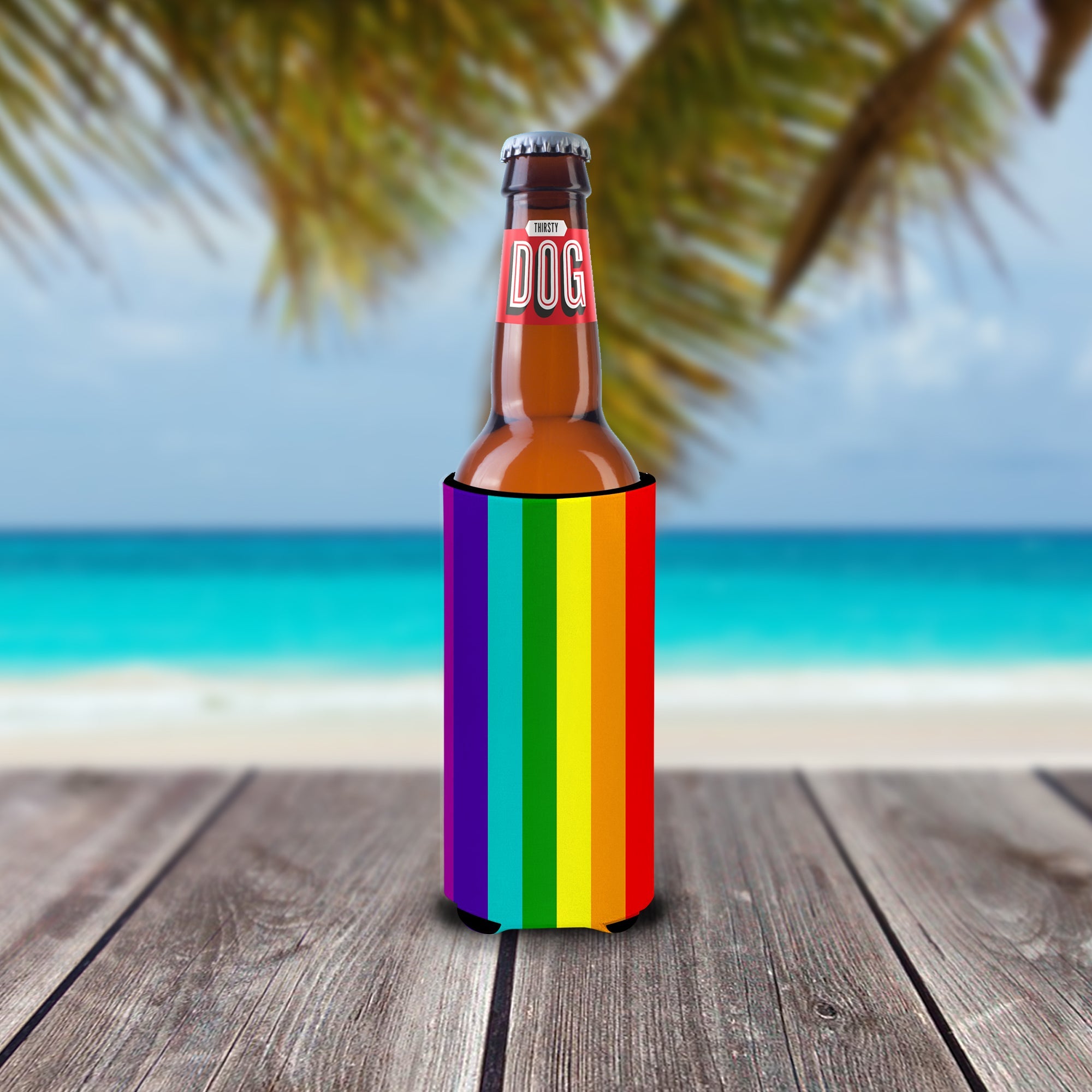 Gay Pride before 1978  Hugger for slim cans