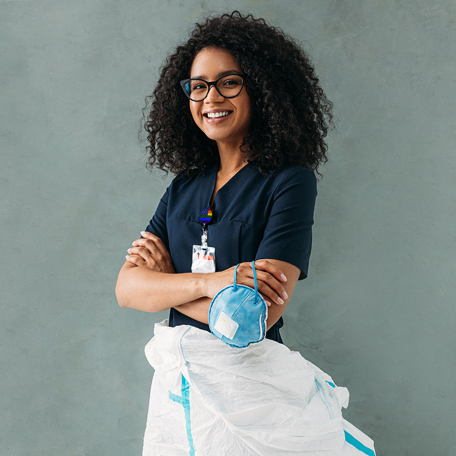 USA Gay Pride Retractable Badge Reel