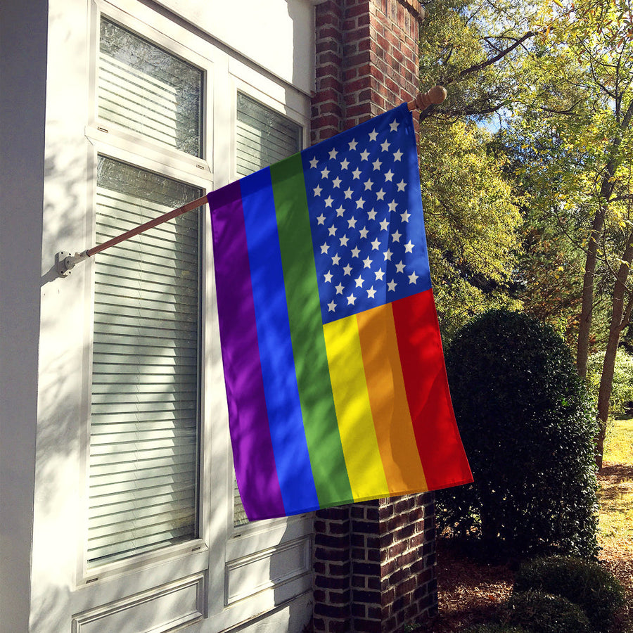 USA Pride Flag Canvas House Size