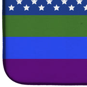USA Gay Pride Dish Drying Mat – Absorbent, Artistic Kitchen Essentials