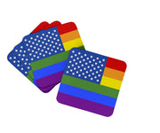USA Gay Pride Foam Coaster