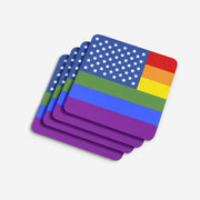 USA Gay Pride Foam Coaster