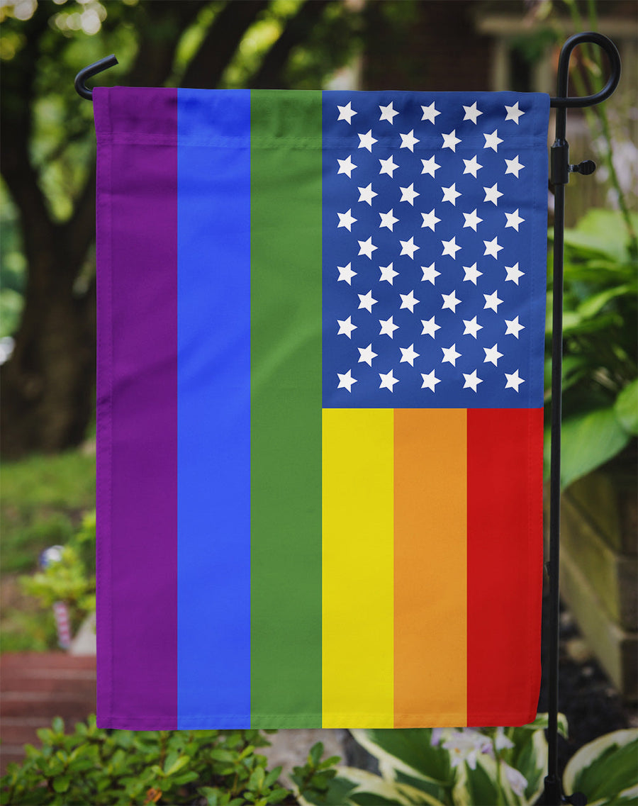 USA Gay Pride Garden Flag – LGBTQ+ Inclusive Outdoor Yard Decor
