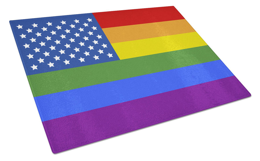 USA Gay Pride Glass Cutting Boards – Durable, Decorative Kitchen Art Large