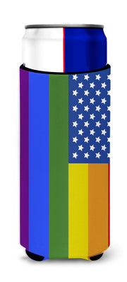 USA Gay Pride  Hugger for slim cans